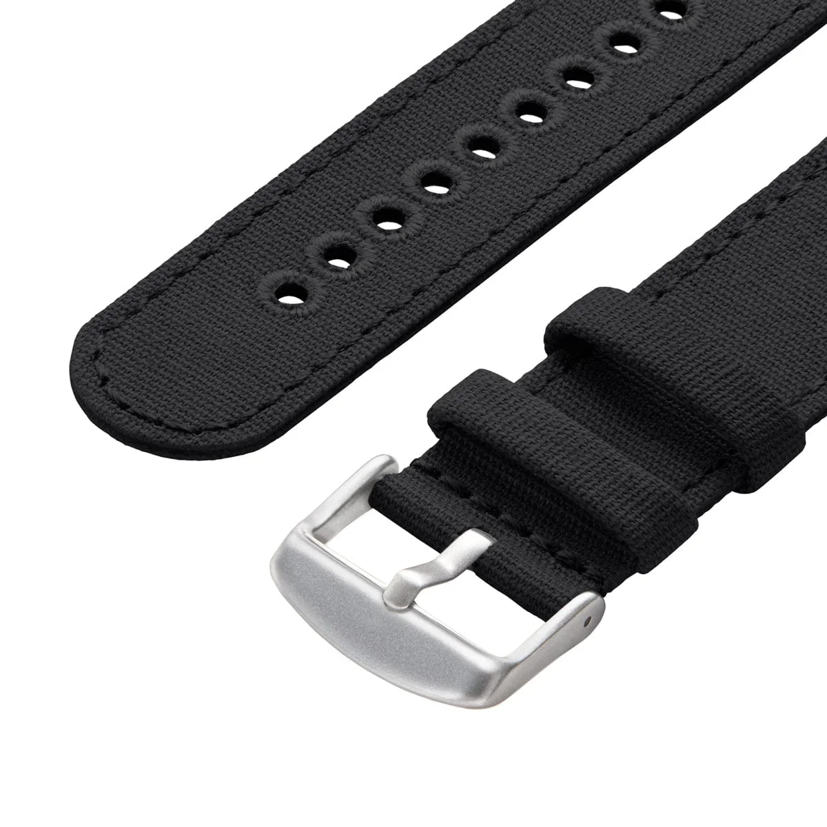 Apple Watch Canvas Watch Band - Black/Silver Aluminum - Image 6