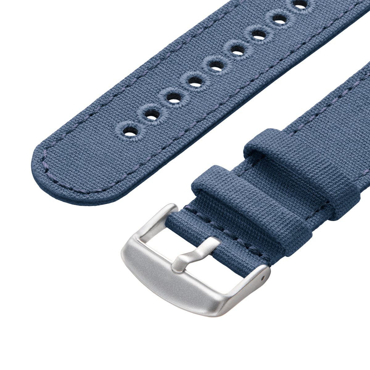 Apple Watch Canvas Watch Band - Classic Denim Blue/Silver Aluminum - Image 6
