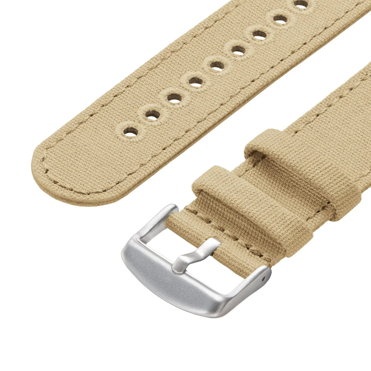 Apple Watch Canvas Watch Band - Sand/Silver Aluminum - Image 6