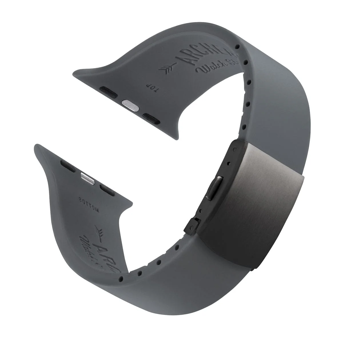 Apple Watch Custom Fit Silicone Watch Band - Graphite/Gray - Image 3