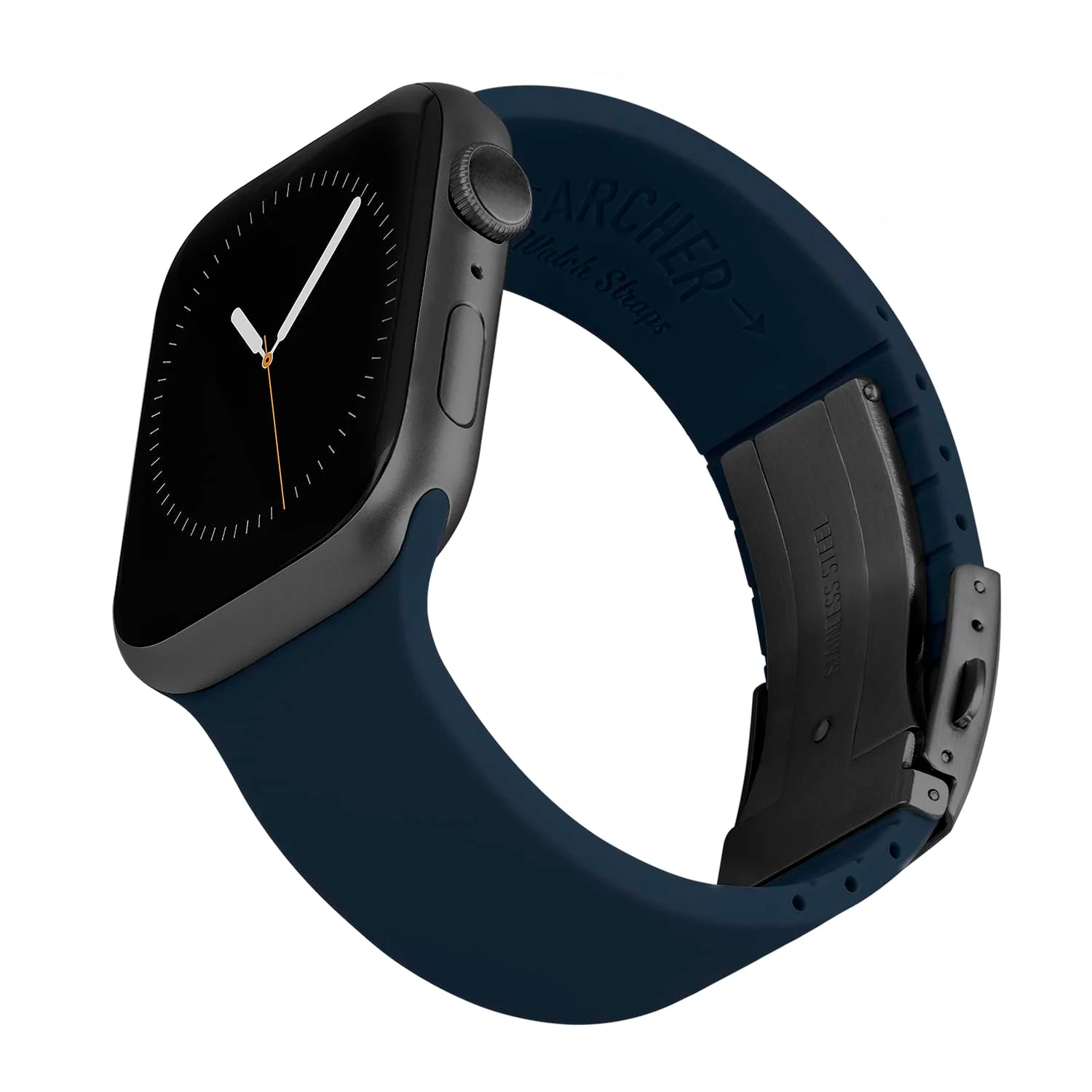 Apple Watch Custom Fit Silicone Watch Band - Midnight Blue/Gray