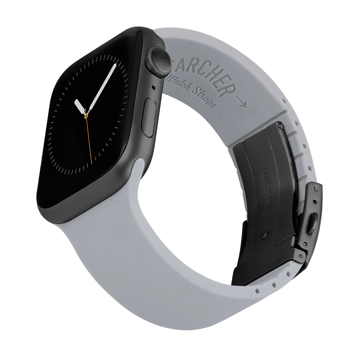 Apple Watch Custom Fit Silicone Watch Band - Platinum Gray/Gray