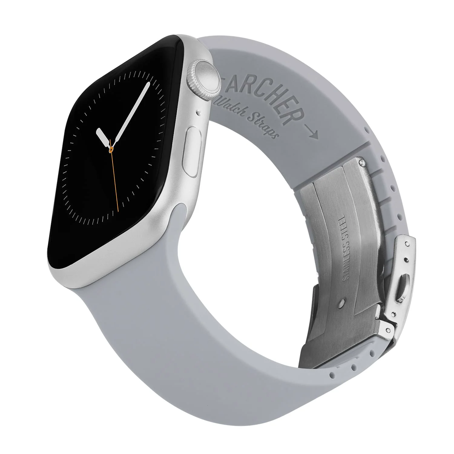 Apple Watch Custom Fit Silicone Watch Band - Platinum Gray/Silver
