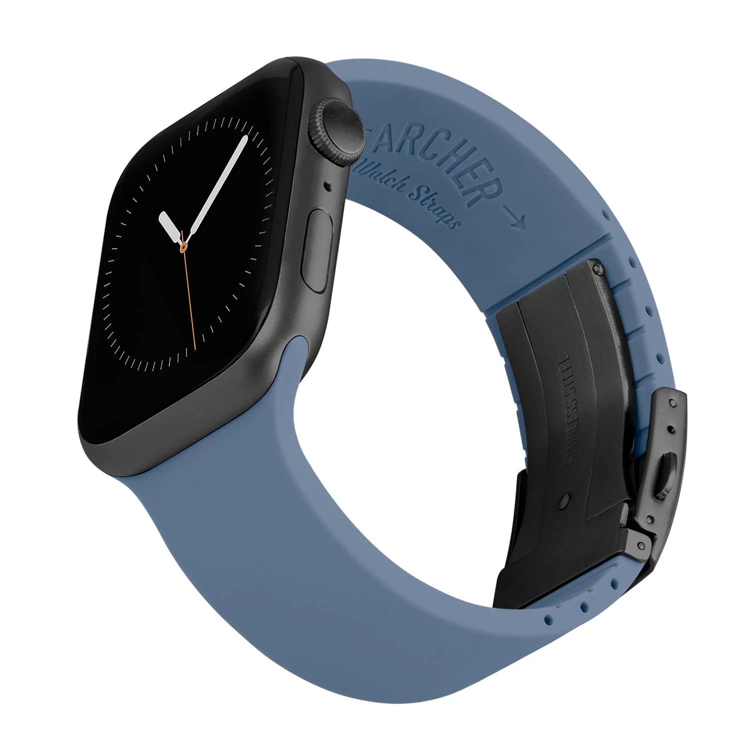 Apple Watch Custom Fit Silicone Watch Band - Steel Blue/Gray