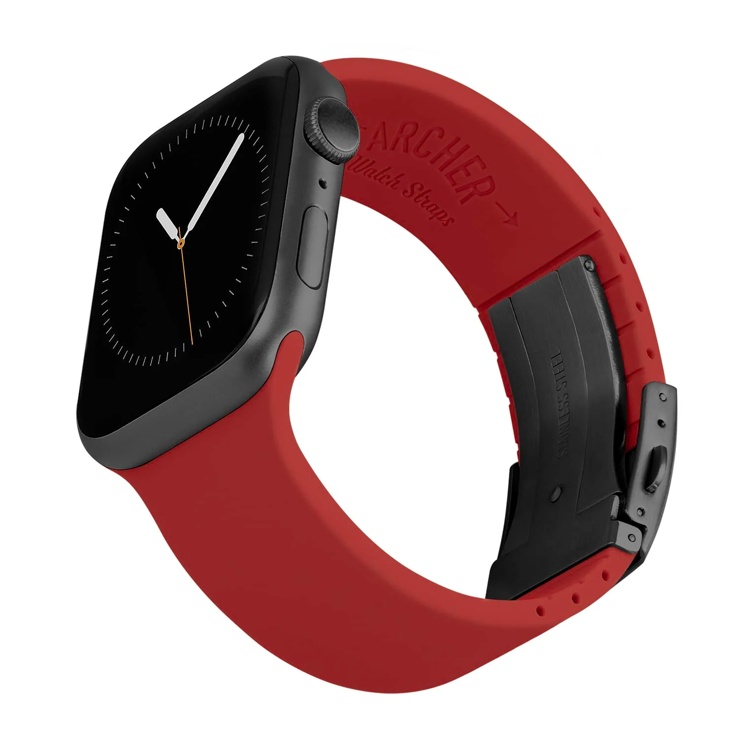 Apple Watch Custom Fit Silicone Watch Band - Venetian Red/Gray