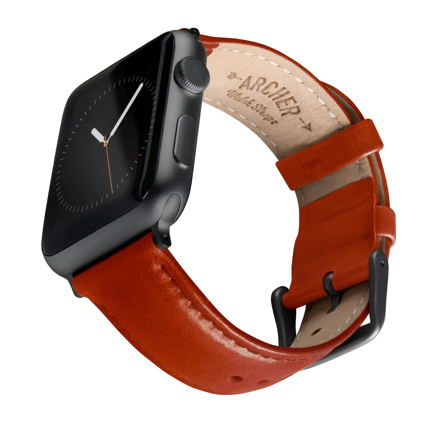 Apple Watch Leather Watch Band - Cognac/Matched/Space Gray