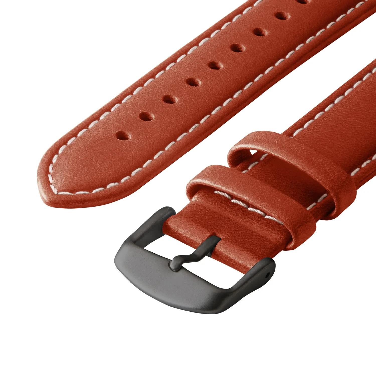 Apple Watch Leather Watch Band - Cognac/Natural/Space Gray - Image 4