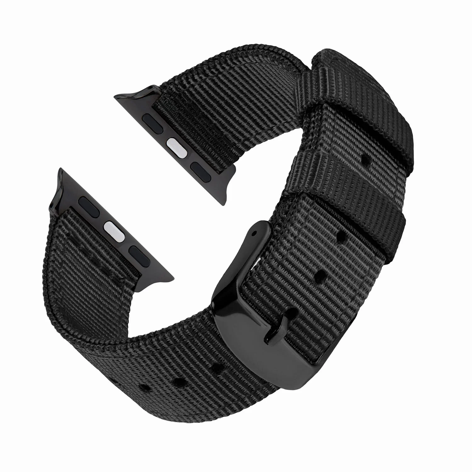Apple Watch Nylon Watch Band - Black/Black - Image 4