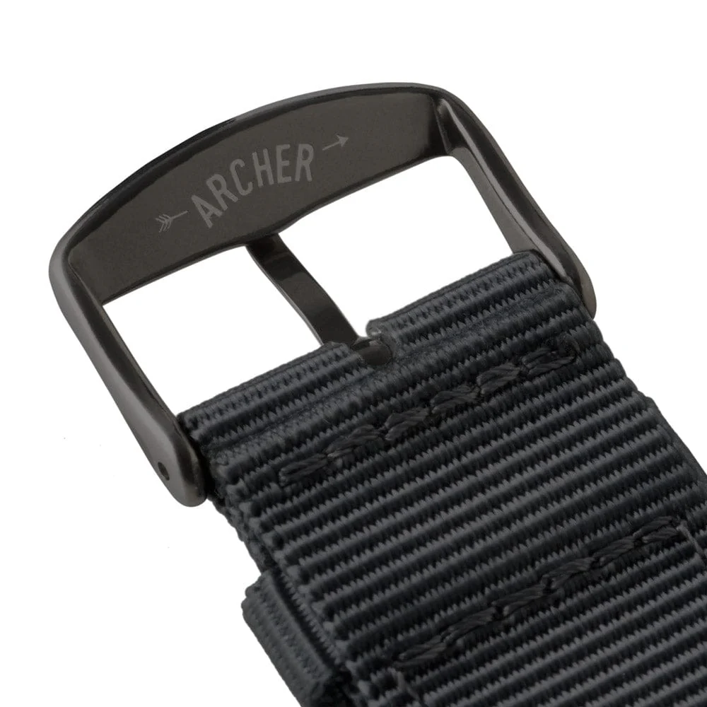 Apple Watch Nylon Watch Band - Black/Black - Image 6