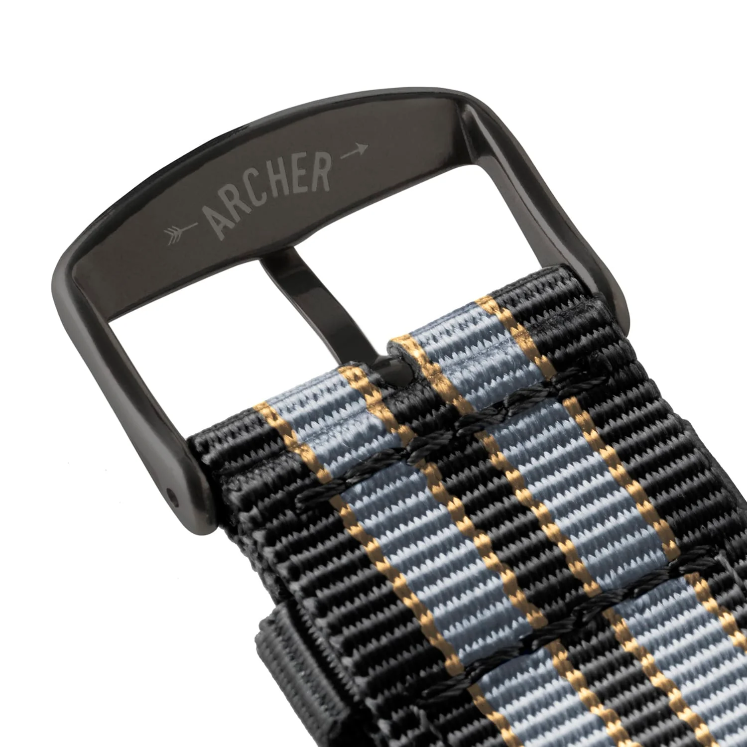 Apple Watch Nylon Watch Band - Black, Gray, Gold/Black - Image 6