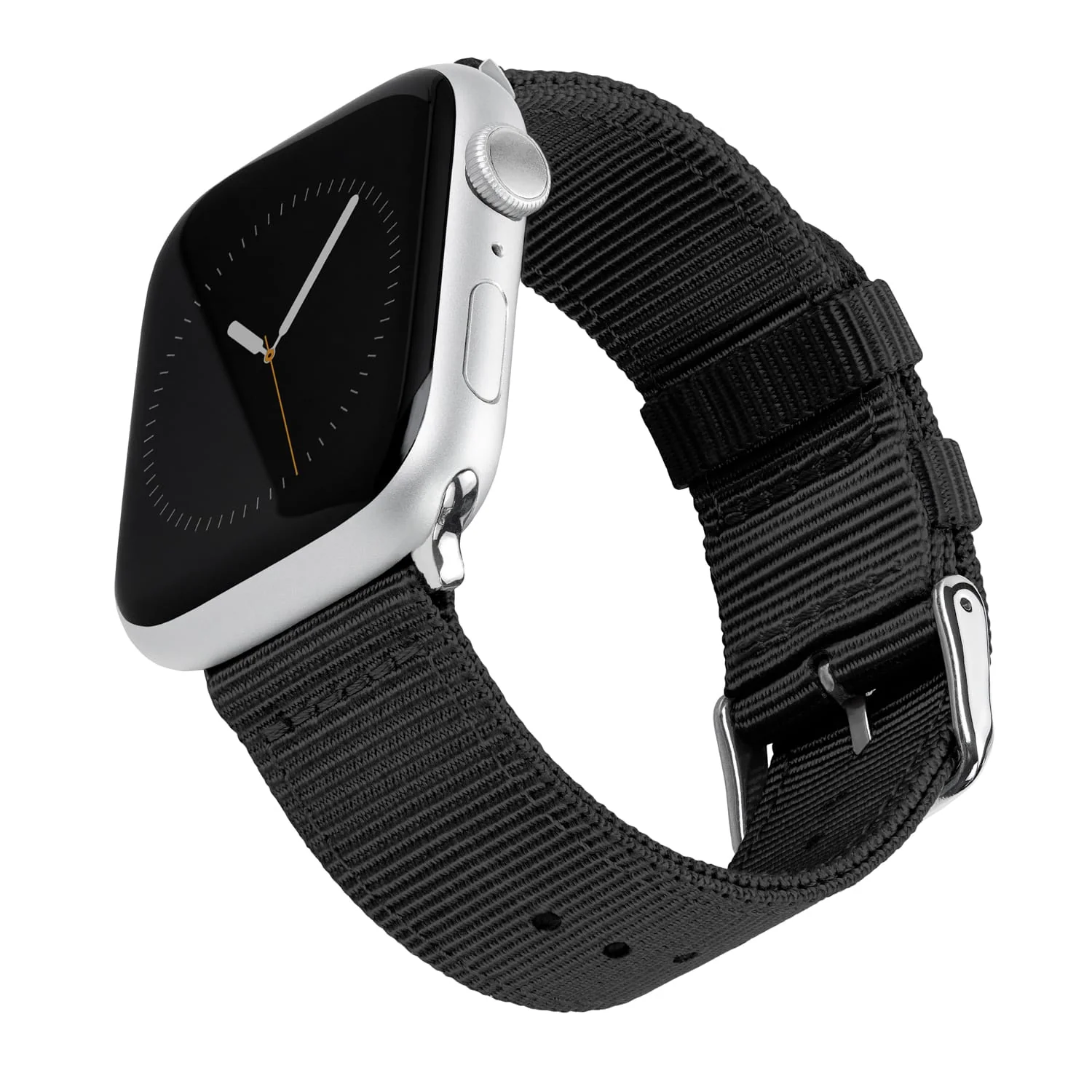 Apple Watch Nylon Watch Band - Black/Stainless