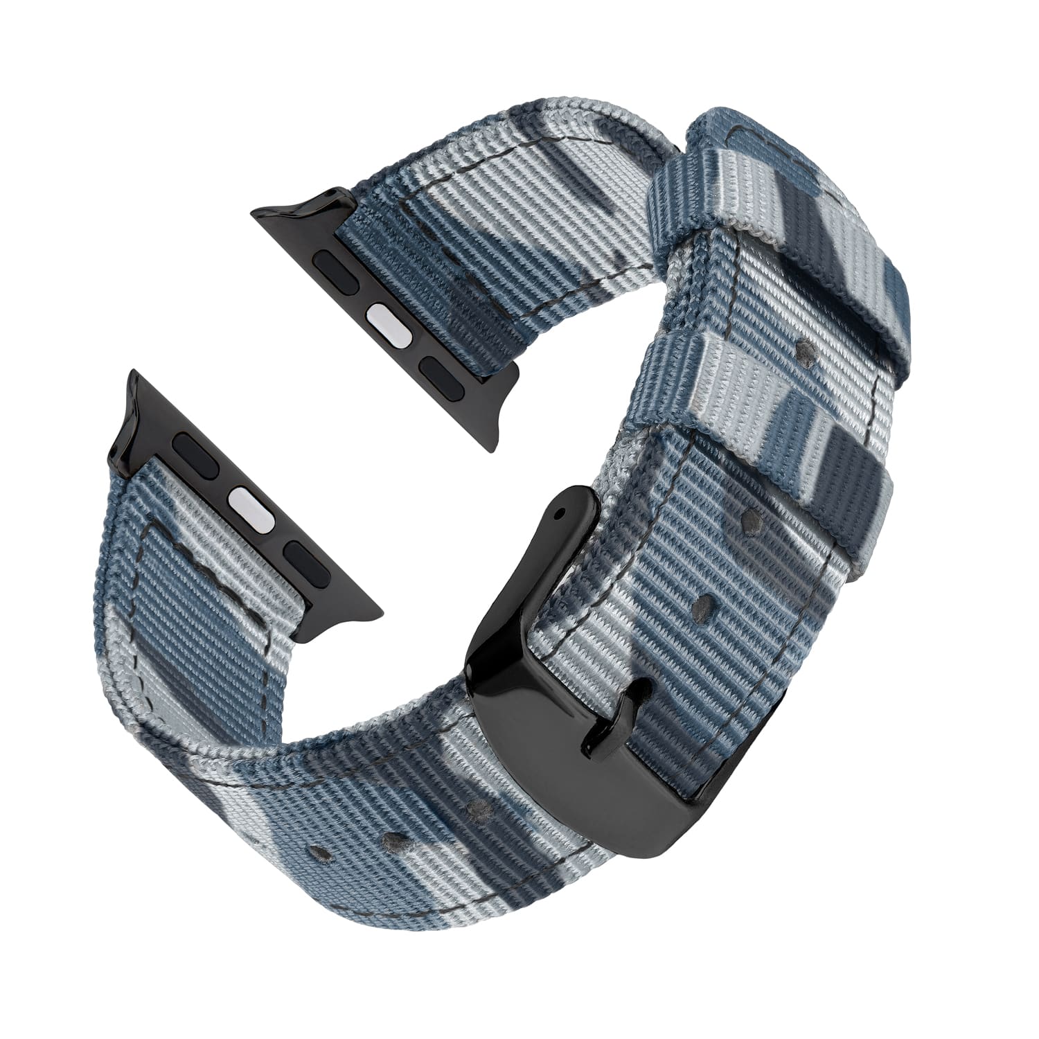 Apple Watch Nylon Watch Band - Blue Camo/Black - Image 4