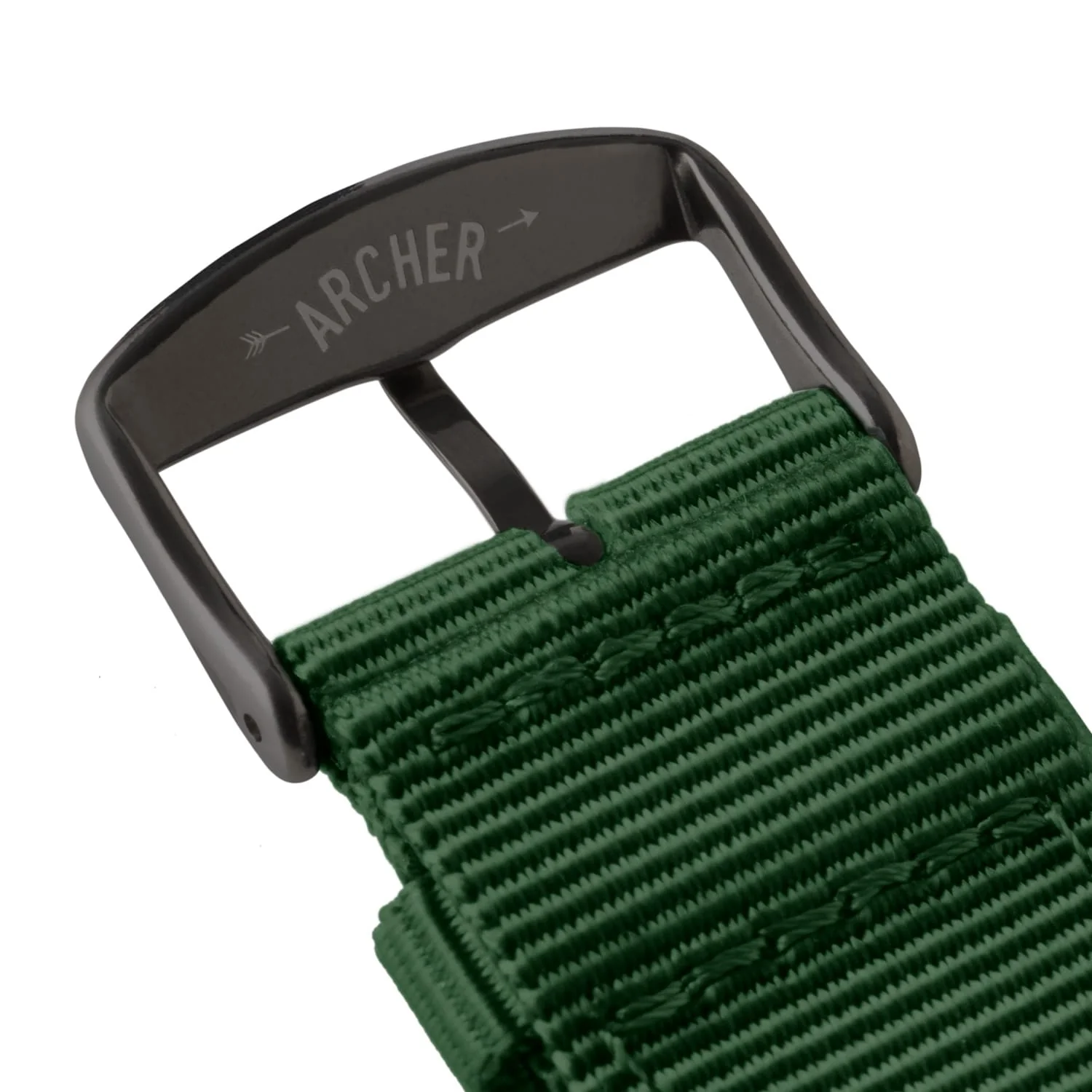 Apple Watch Nylon Watch Band - Forest Green/Black - Image 6