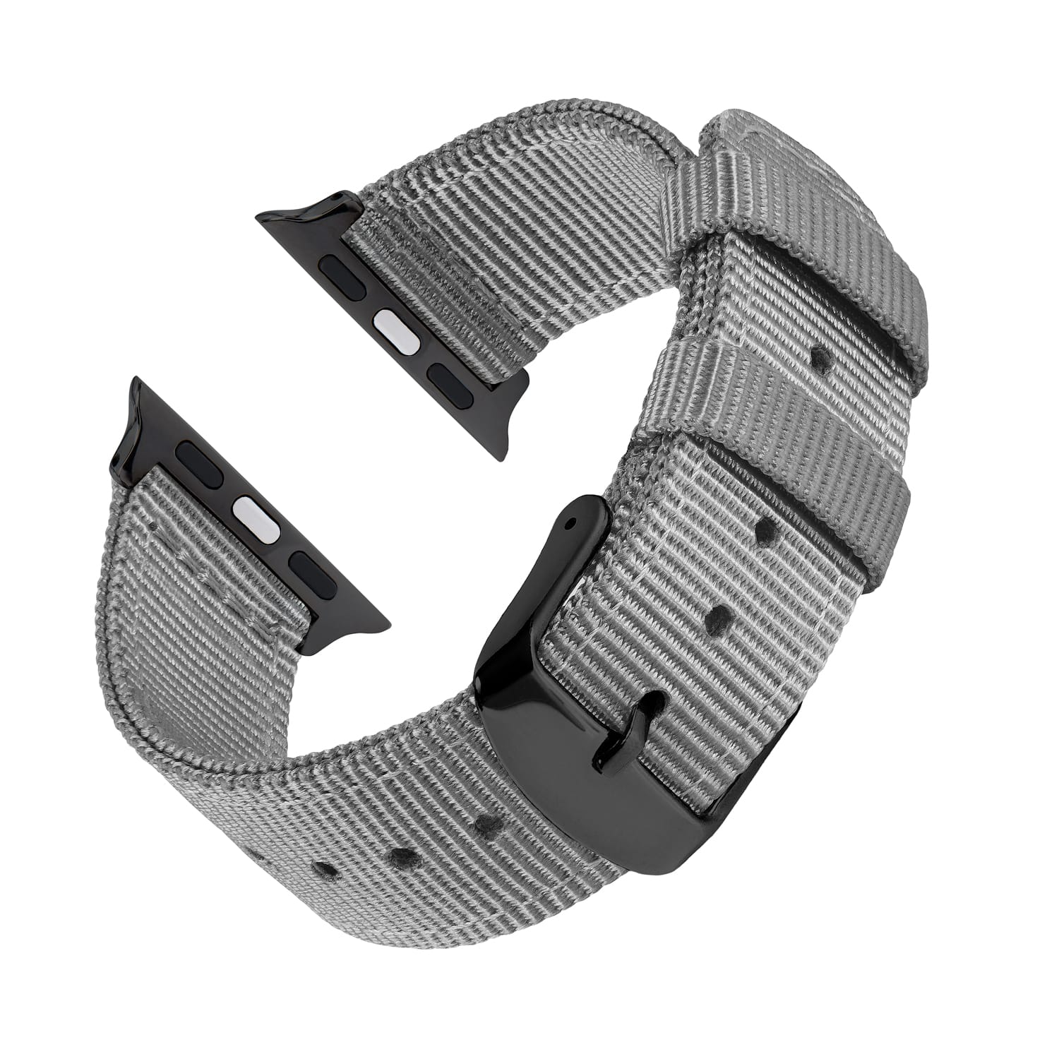 Apple Watch Nylon Watch Band - Gray/Black - Image 4