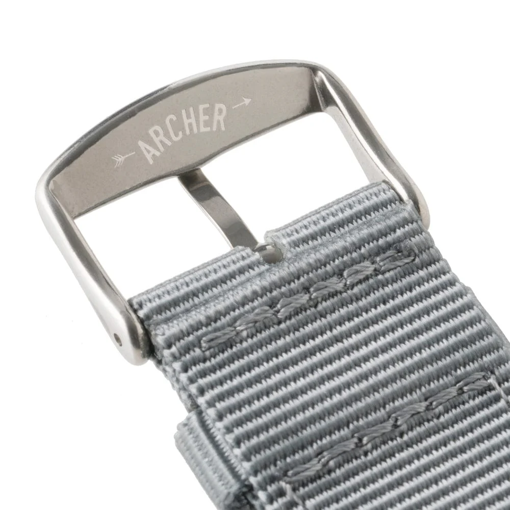 Apple Watch Nylon Watch Band - Gray/Stainless - Image 6