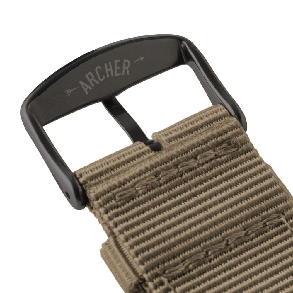 Apple Watch Nylon Watch Band - Khaki/Black - Image 6