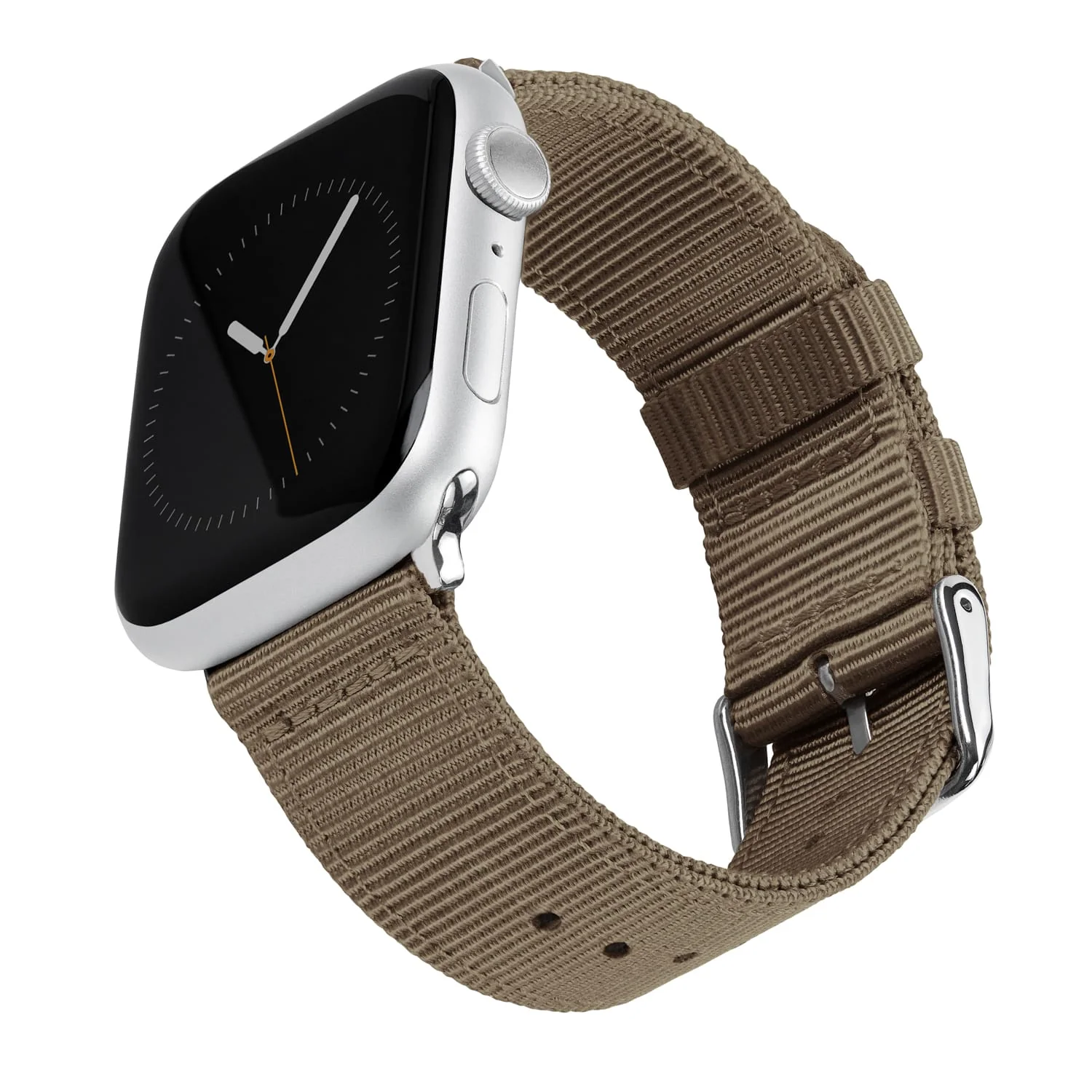 Apple Watch Nylon Watch Band - Khaki/Stainless