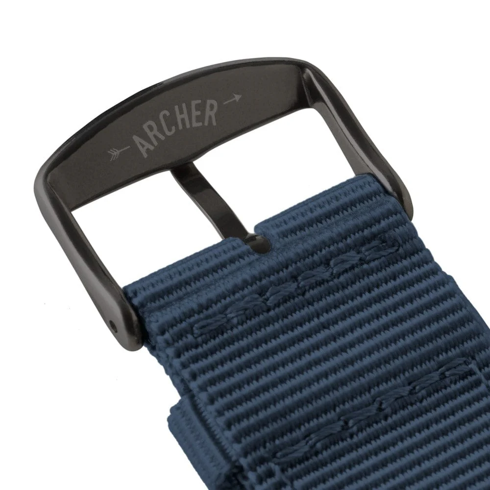 Apple Watch Nylon Watch Band - Navy/Black - Image 6