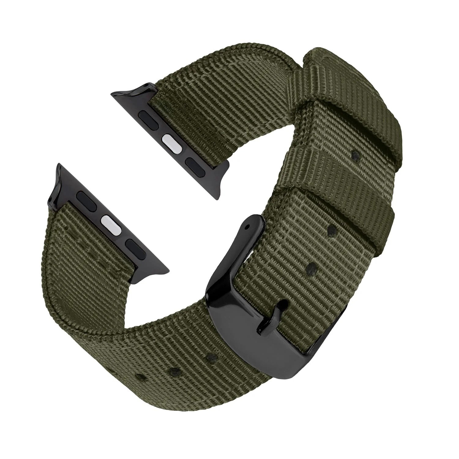Apple Watch Nylon Watch Band - Olive/Black - Image 4
