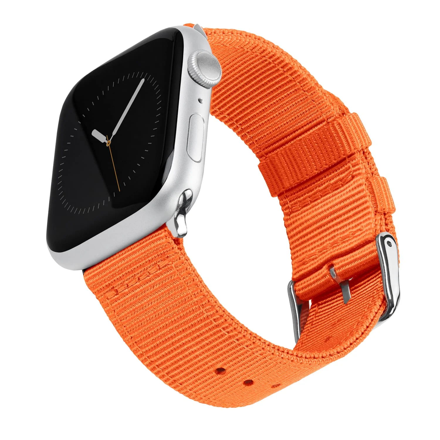 Apple Watch Nylon Watch Band - Orange/Stainless