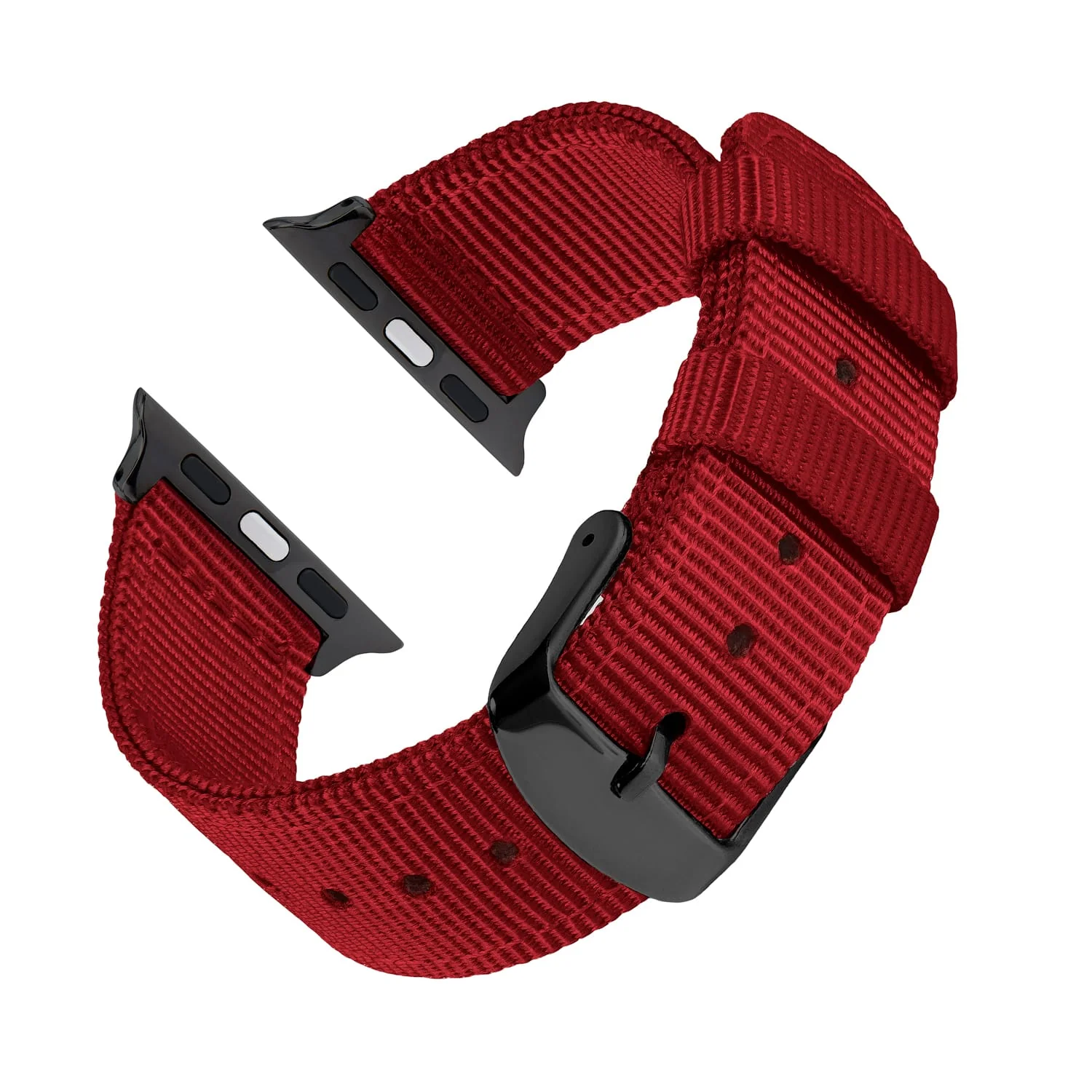 Apple Watch Nylon Watch Band - Red/Black - Image 4