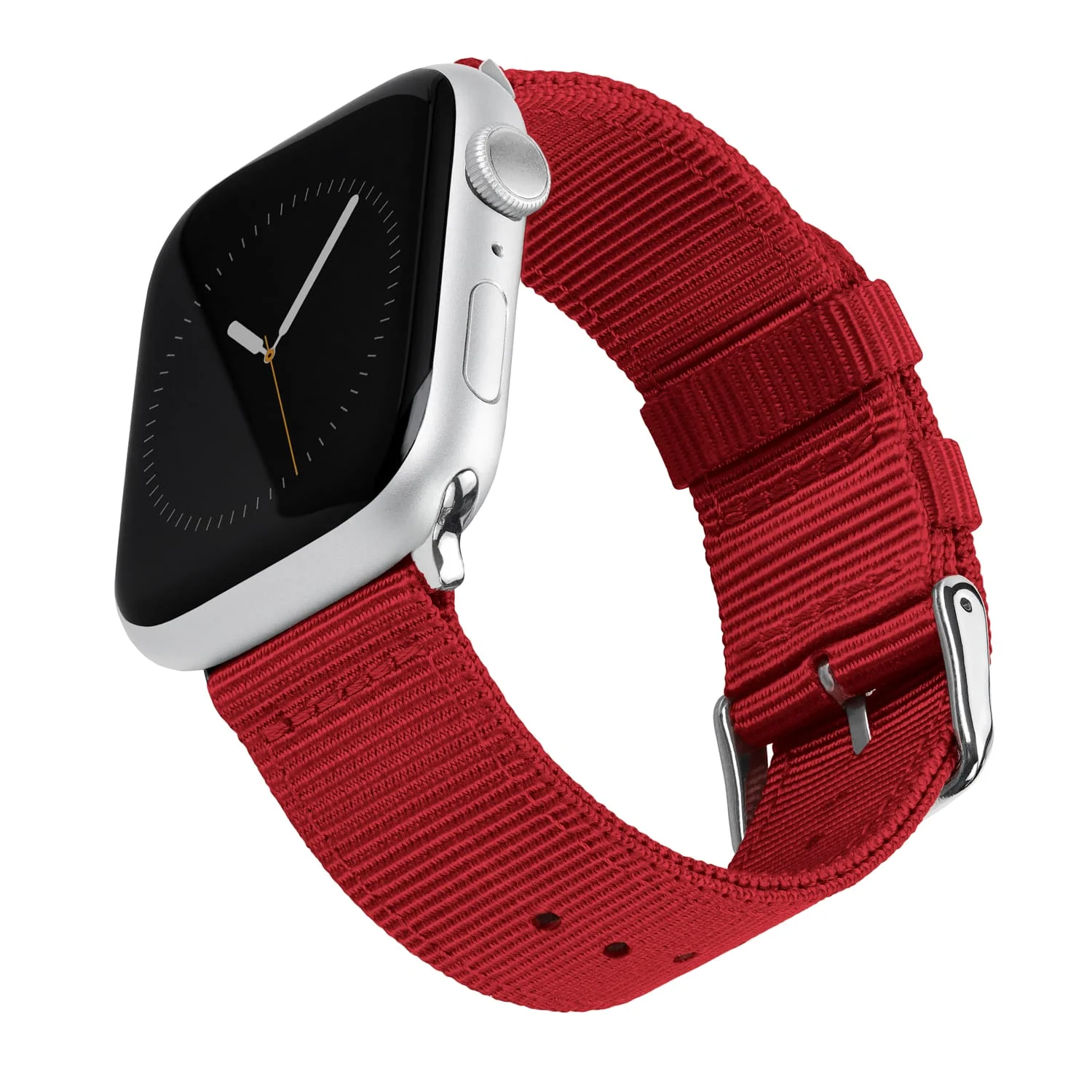 Apple Watch Nylon Watch Band - Red/Stainless