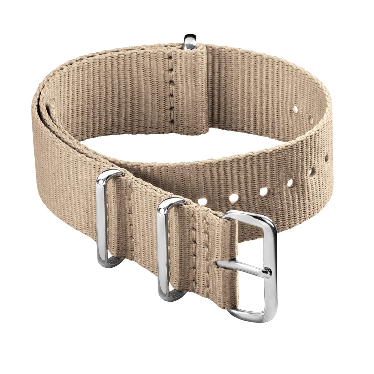 Classic Military Style Nylon Watch Band - Khaki