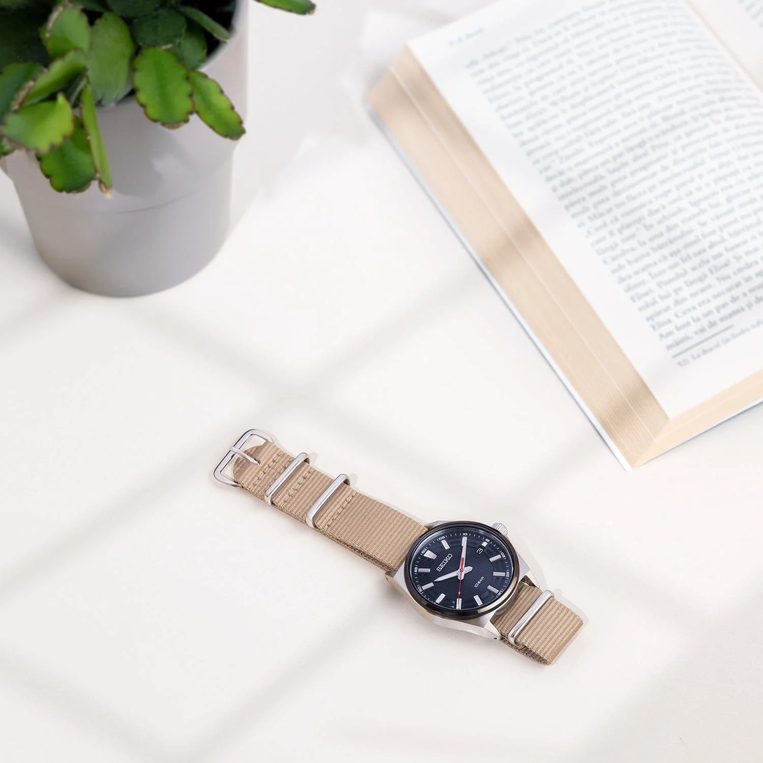 Classic Military Style Nylon Watch Band - Khaki - Image 3