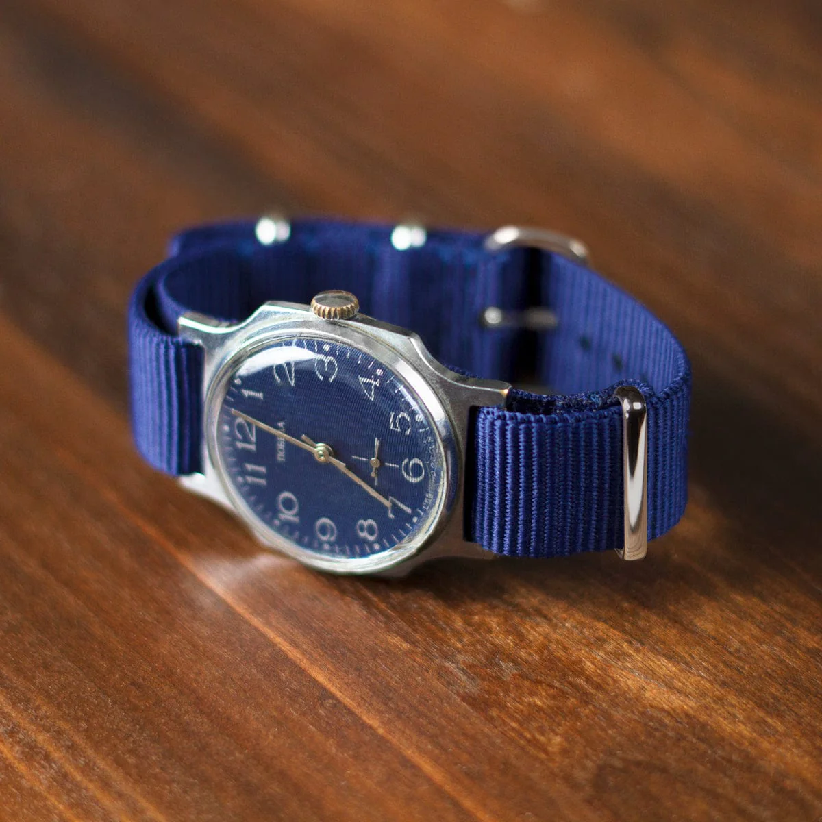 Classic Military Style Nylon Watch Band - Navy - Image 3