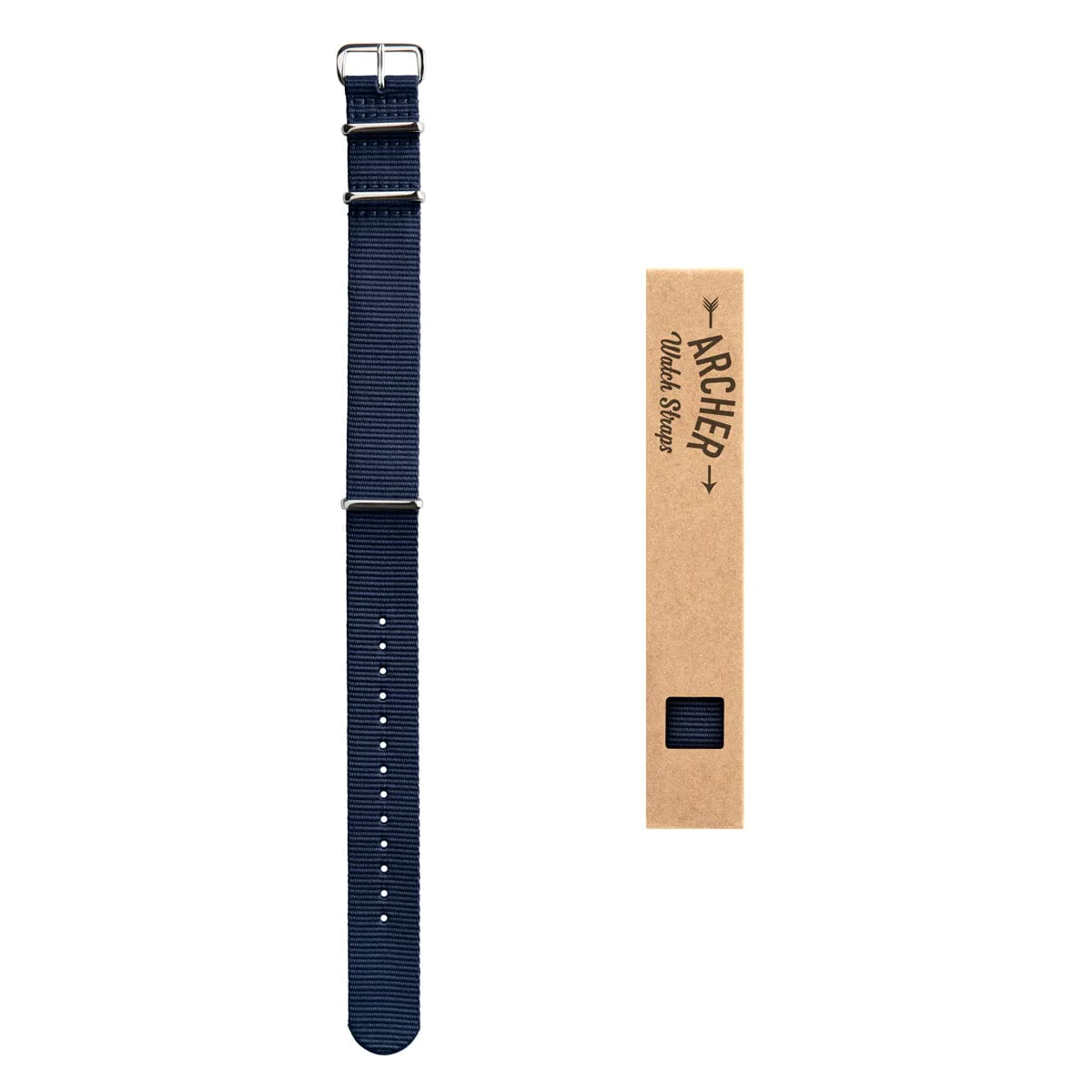 Classic Military Style Nylon Watch Band - Navy - Image 4