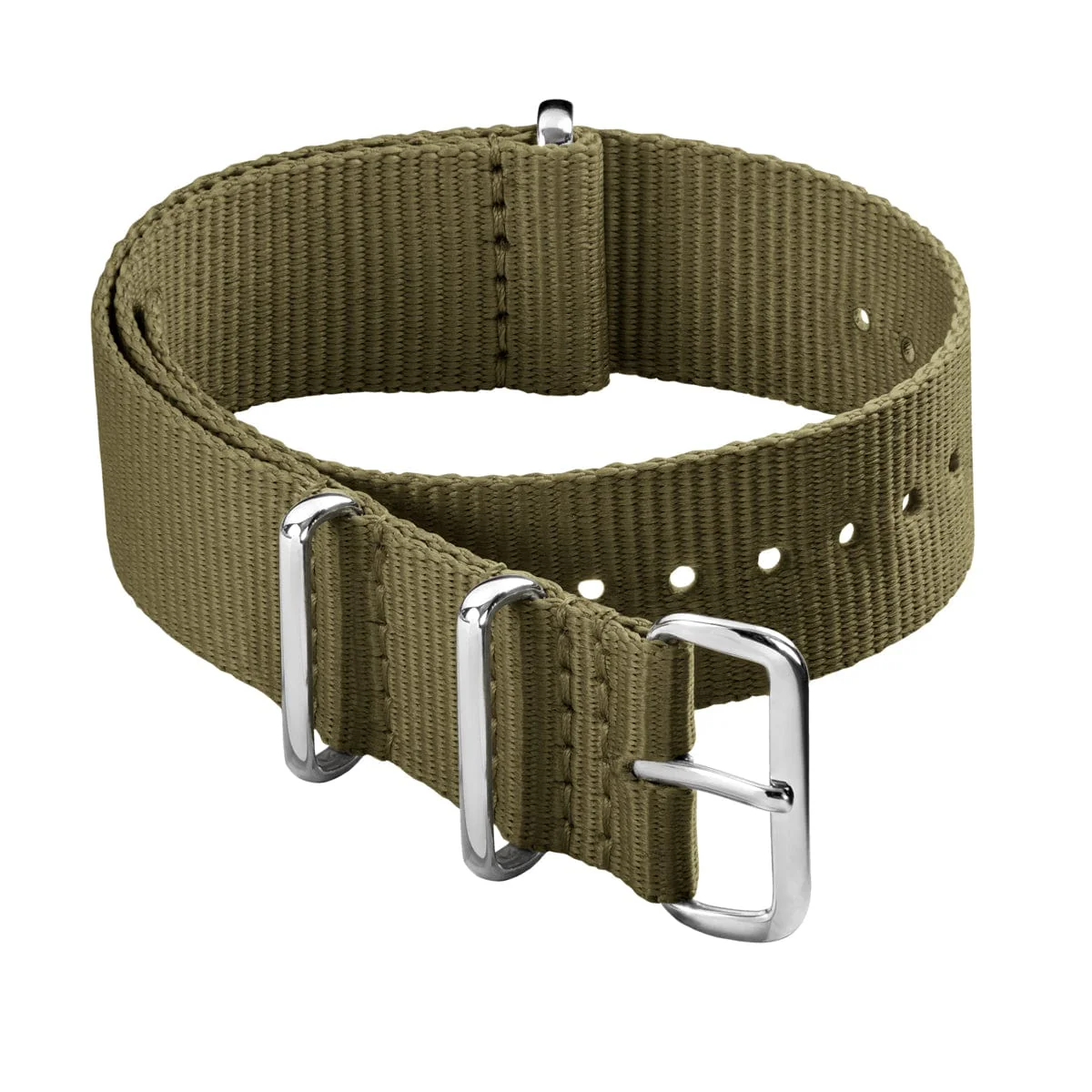 Classic Military Style Nylon Watch Band - Olive