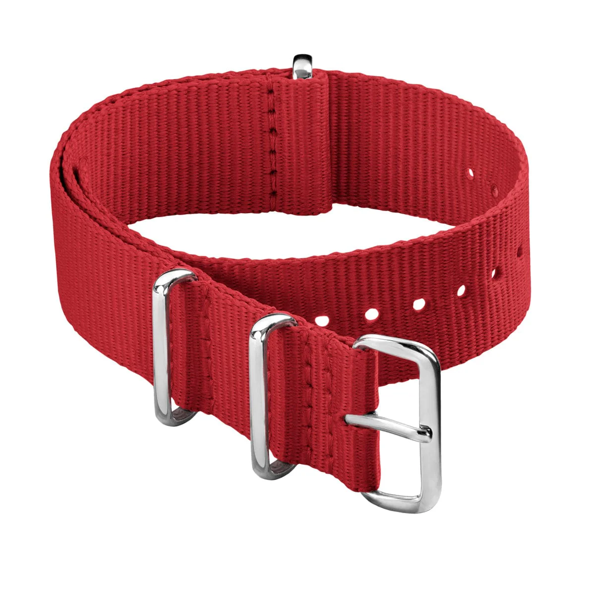 Classic Military Style Nylon Watch Band - Red