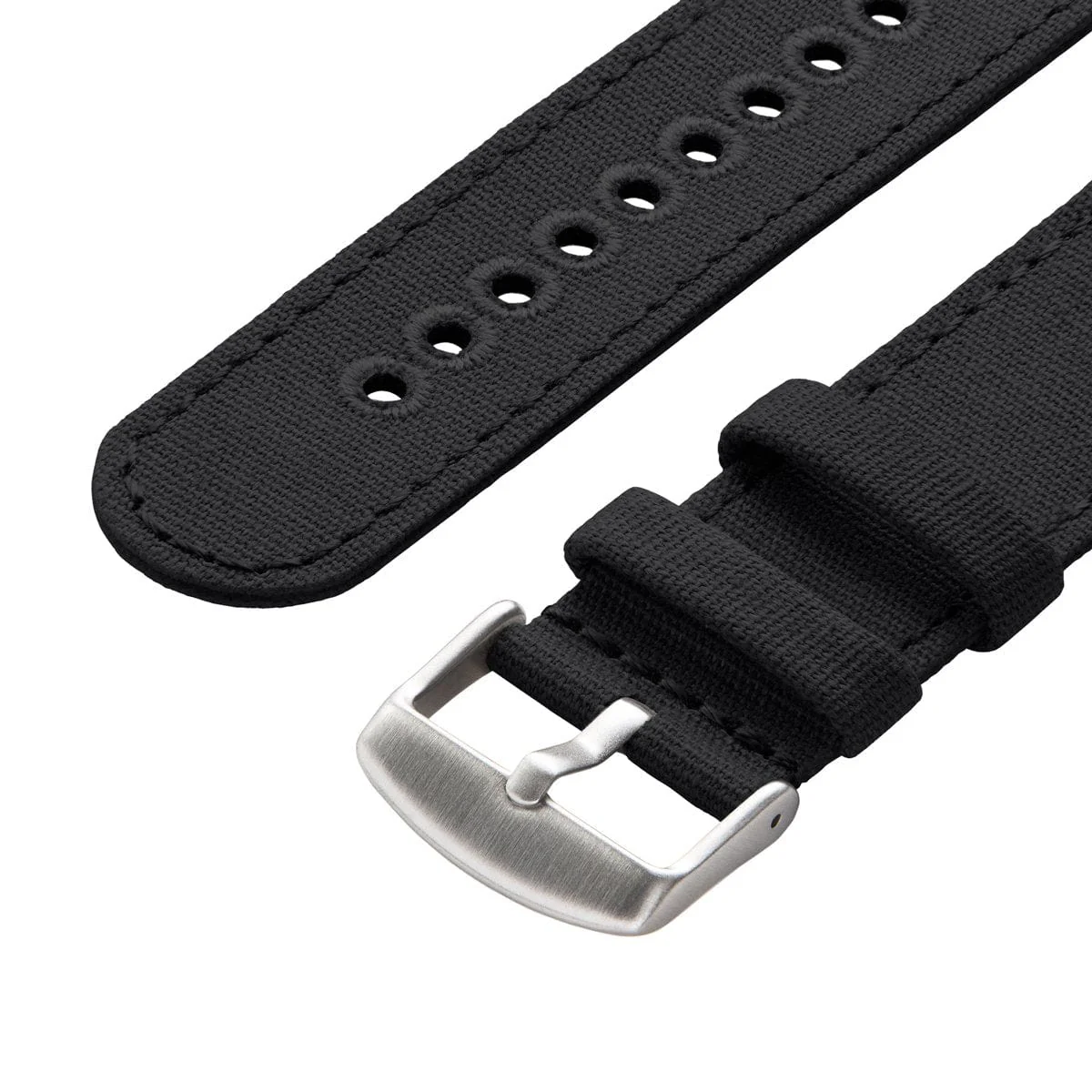 Quick Release Canvas Watch Band - Black - Image 4