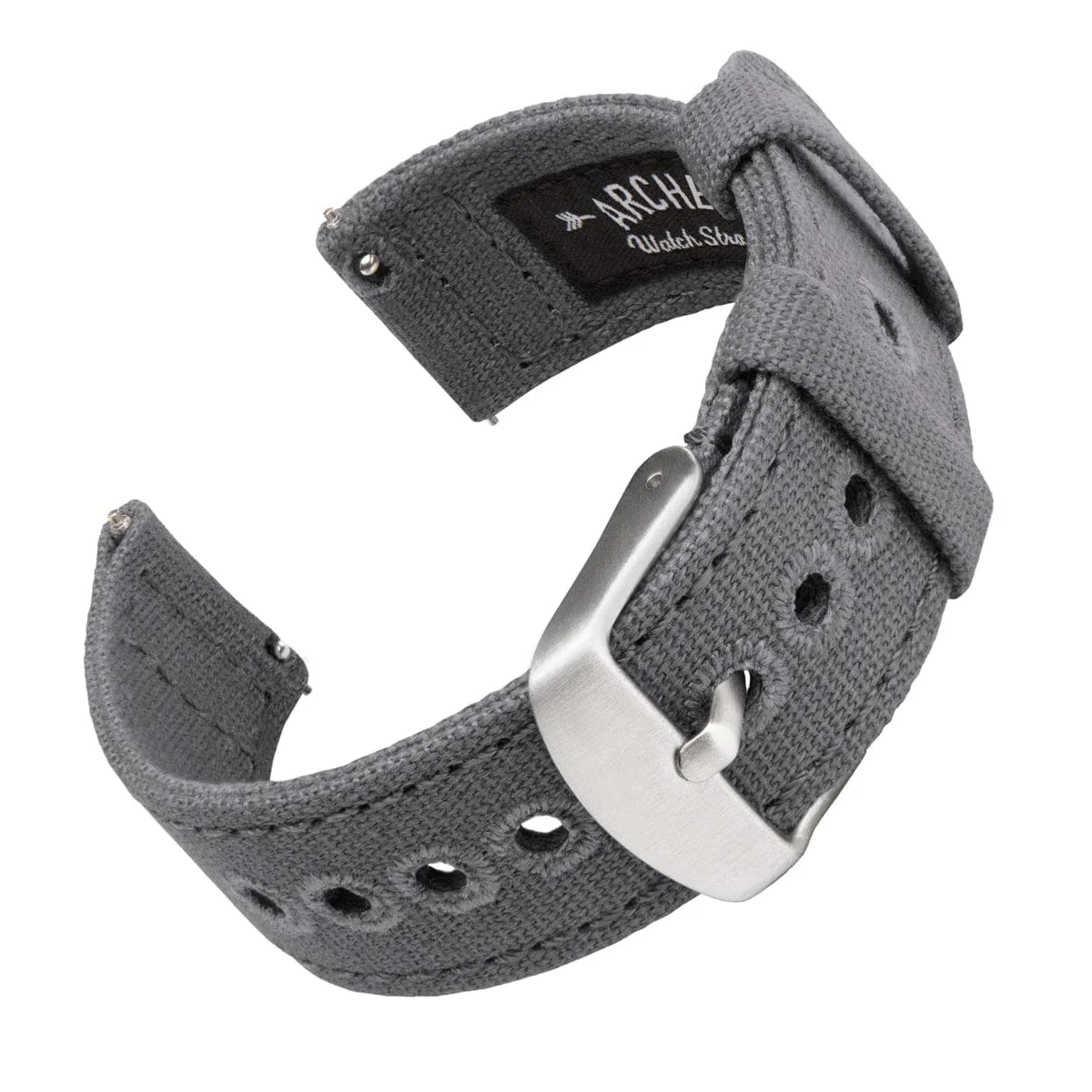Quick Release Canvas Watch Band - Slate Gray