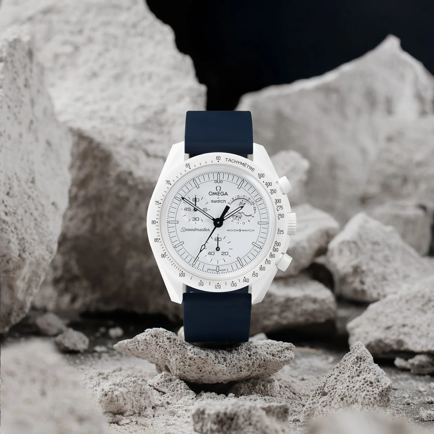 Quick Release Custom Fit Silicone Watch Band - Midnight Blue - Image 2