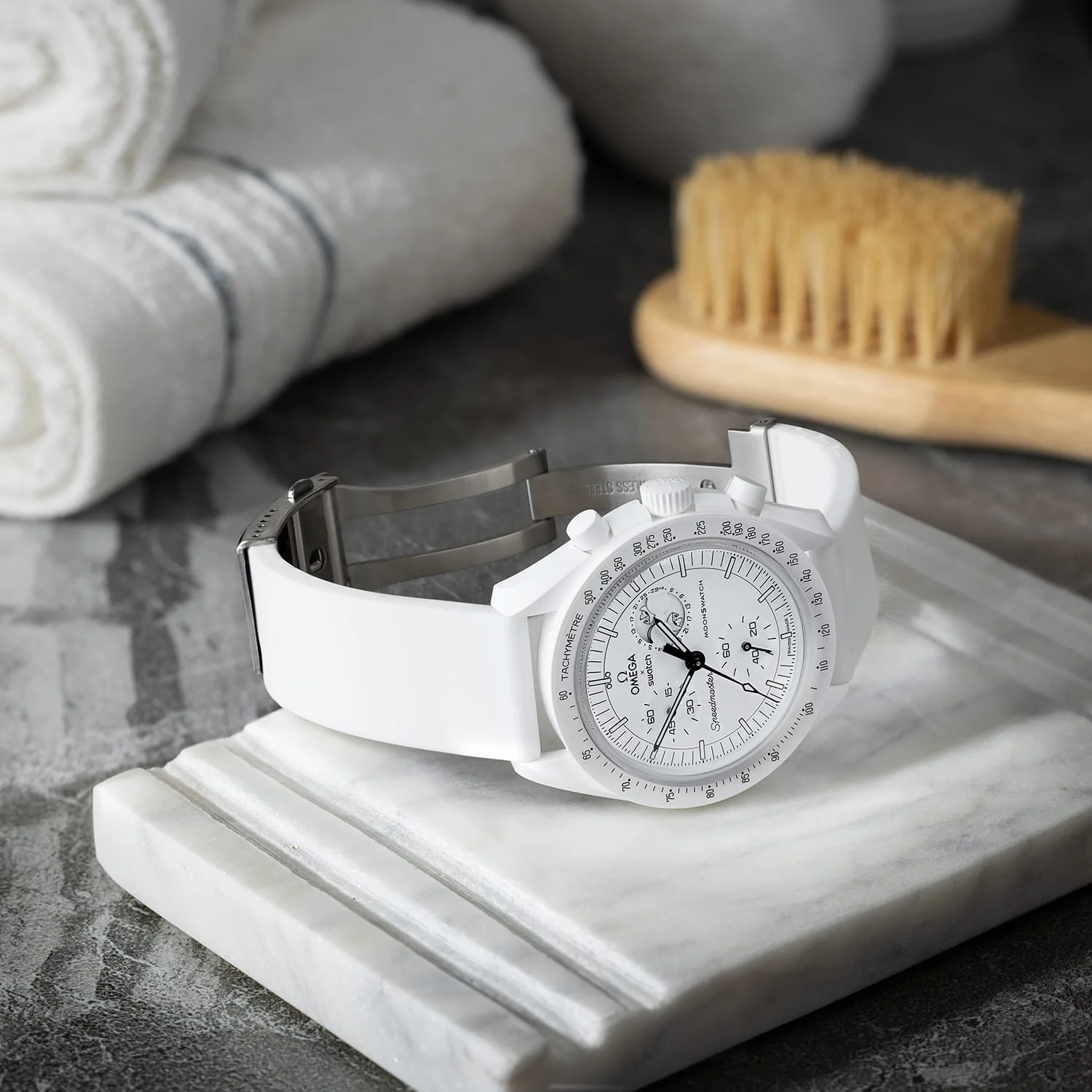 Quick Release Custom Fit Silicone Watch Band - White - Image 2