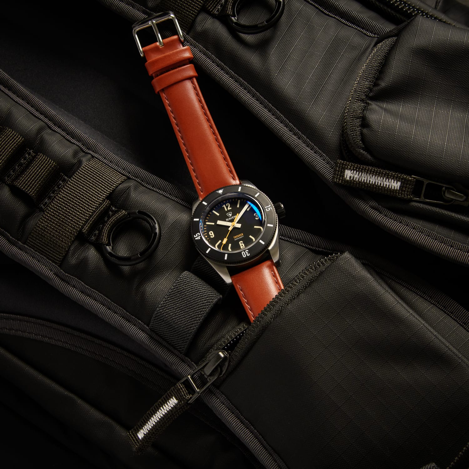 Quick Release Leather Watch Band - Cognac/Matched - Image 3