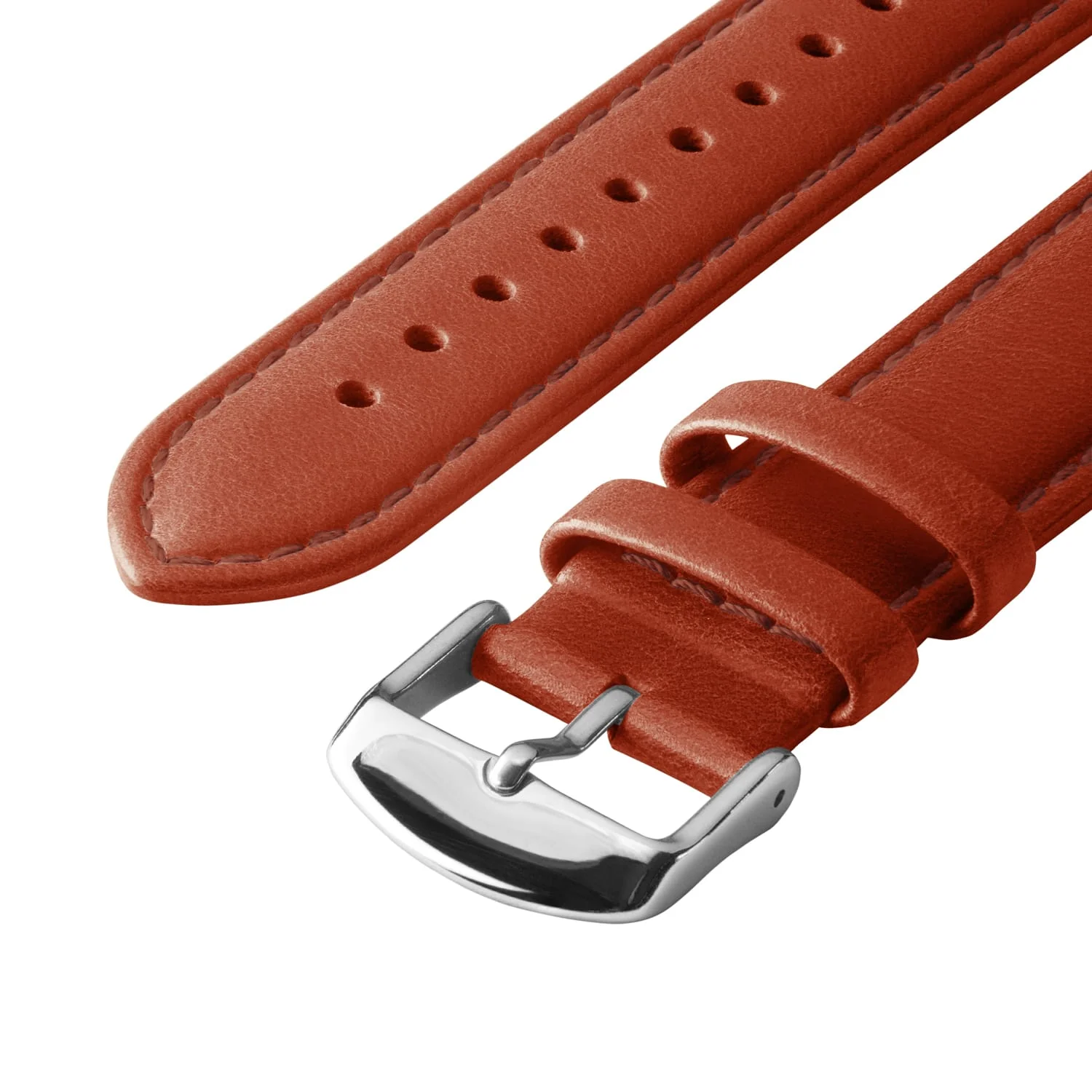 Quick Release Leather Watch Band - Cognac/Matched - Image 5