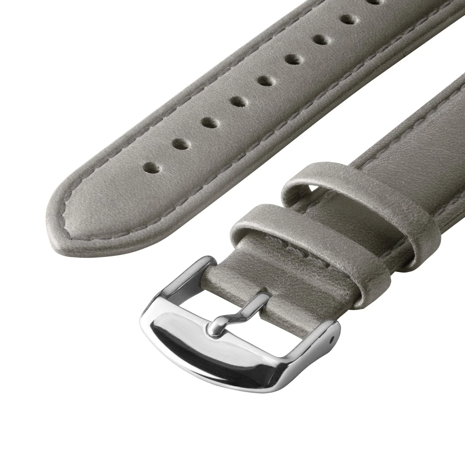 Quick Release Leather Watch Band - Pewter Gray/Matched - Image 5