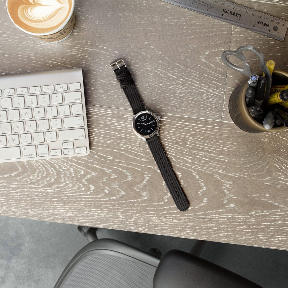 Quick Release Nylon Watch Band - Black - Image 2