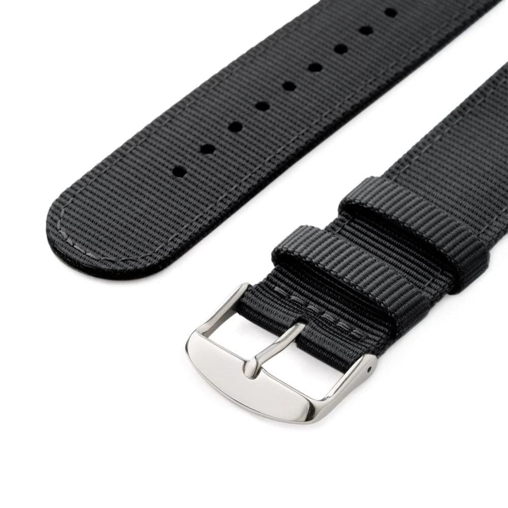 Quick Release Nylon Watch Band - Black - Image 6