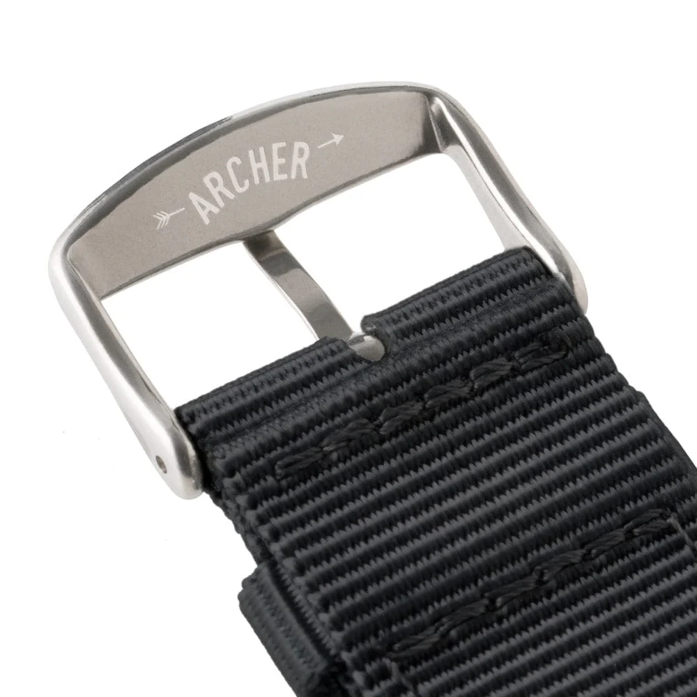 Quick Release Nylon Watch Band - Black - Image 7