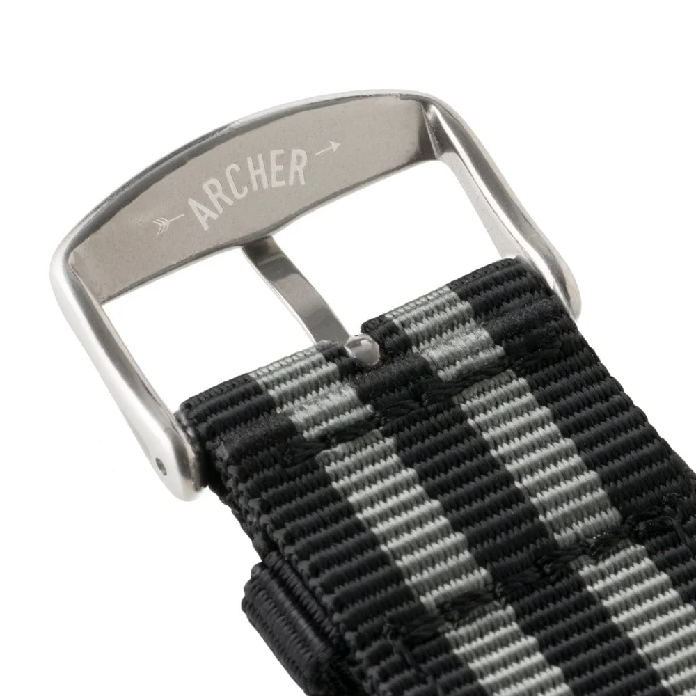 Quick Release Nylon Watch Band - Black and Gray (James Bond) - Image 7