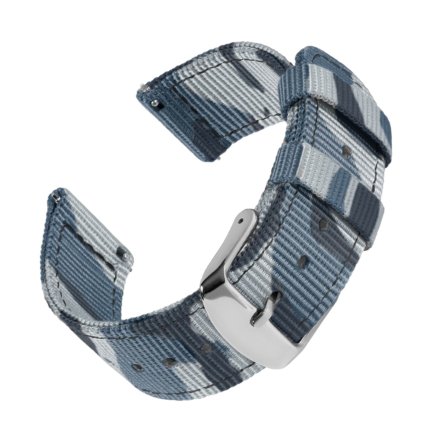 Quick Release Nylon Watch Band - Blue Camo