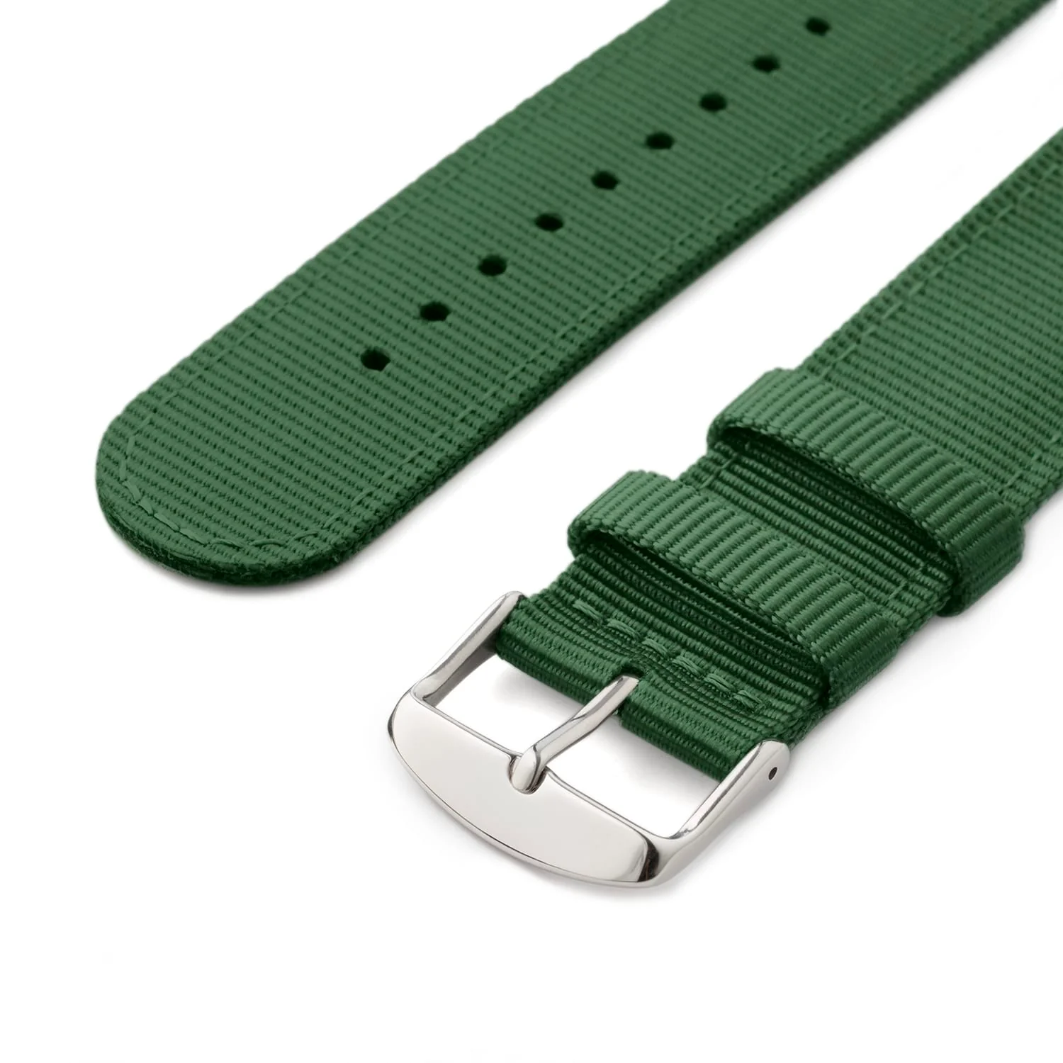 Quick Release Nylon Watch Band - Forest Green - Image 6