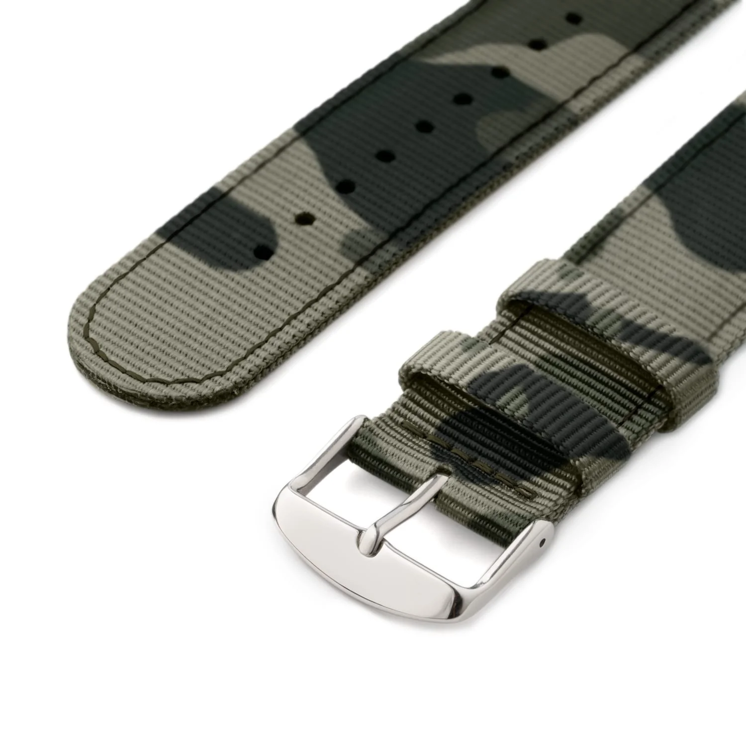 Quick Release Nylon Watch Band - Green Camo - Image 6