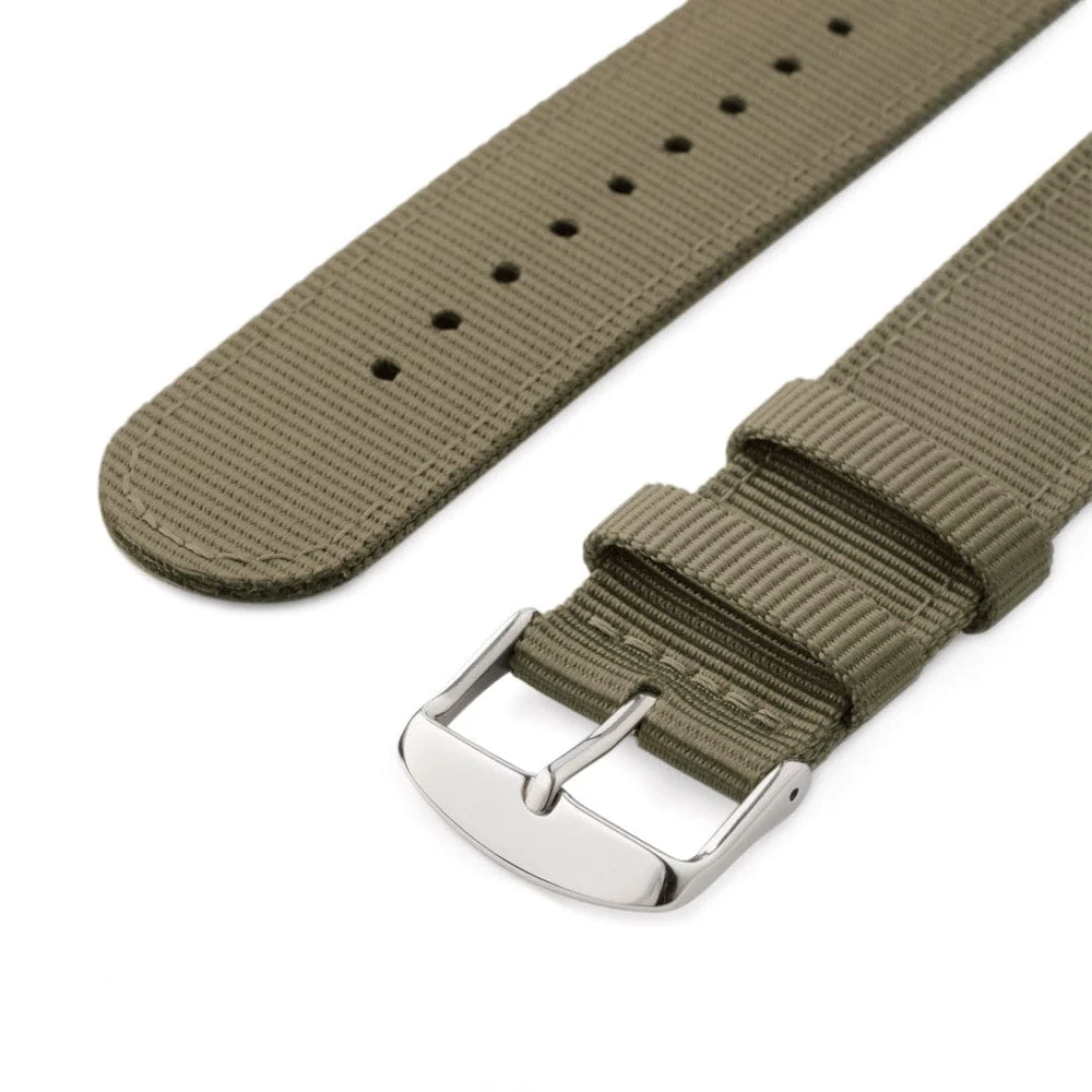 Quick Release Nylon Watch Band - Khaki - Image 6