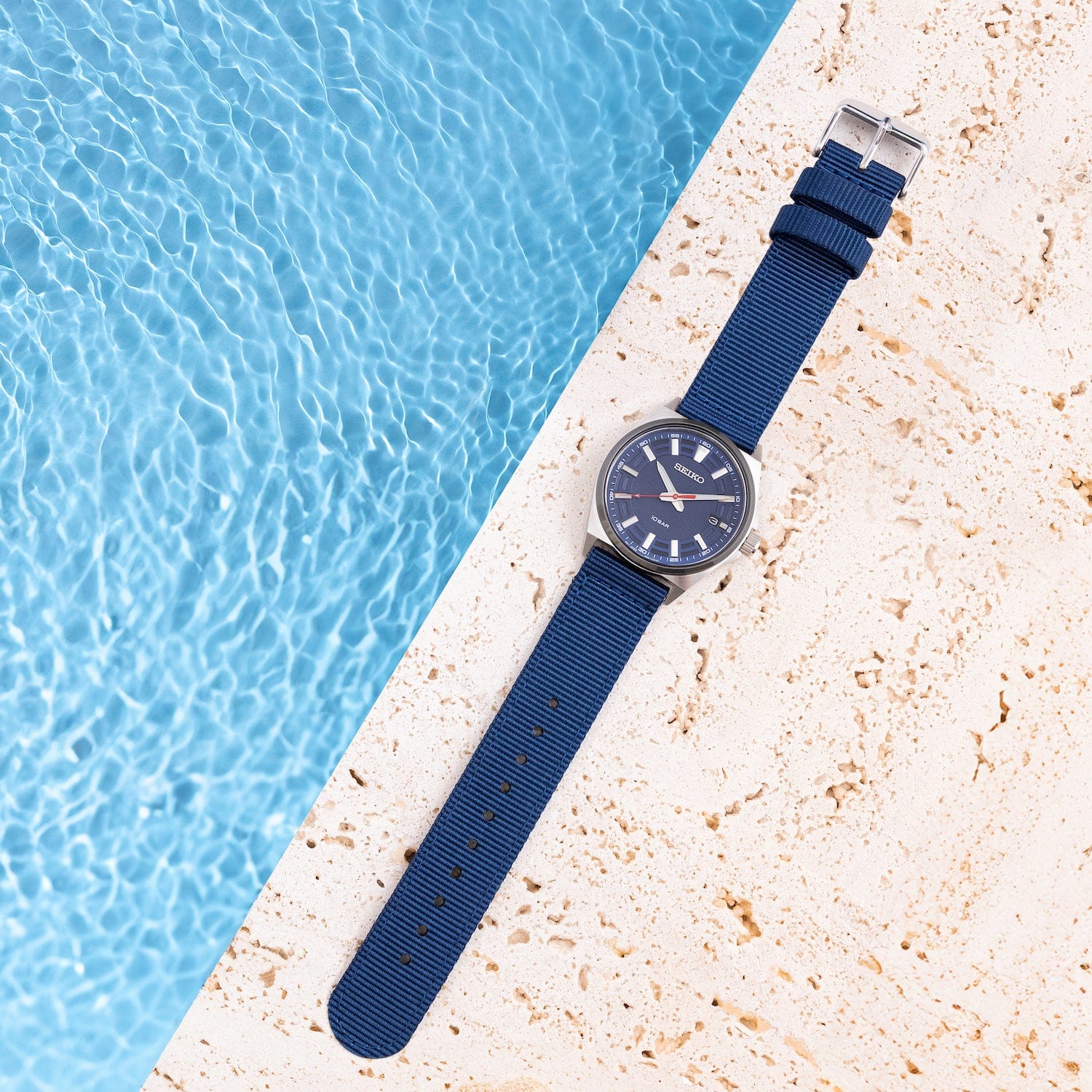 Quick Release Nylon Watch Band - Navy - Image 2