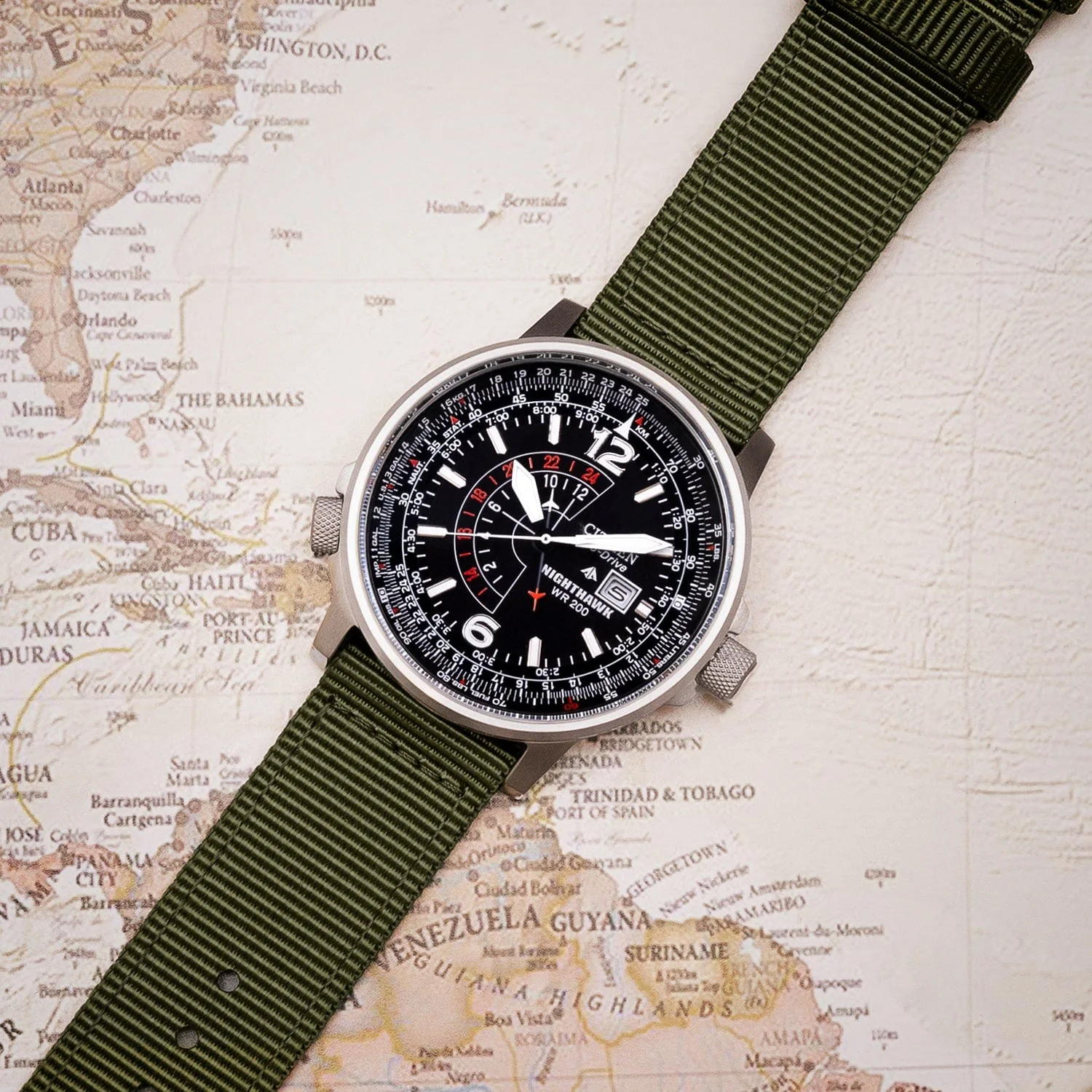 Quick Release Nylon Watch Band - Olive - Image 2