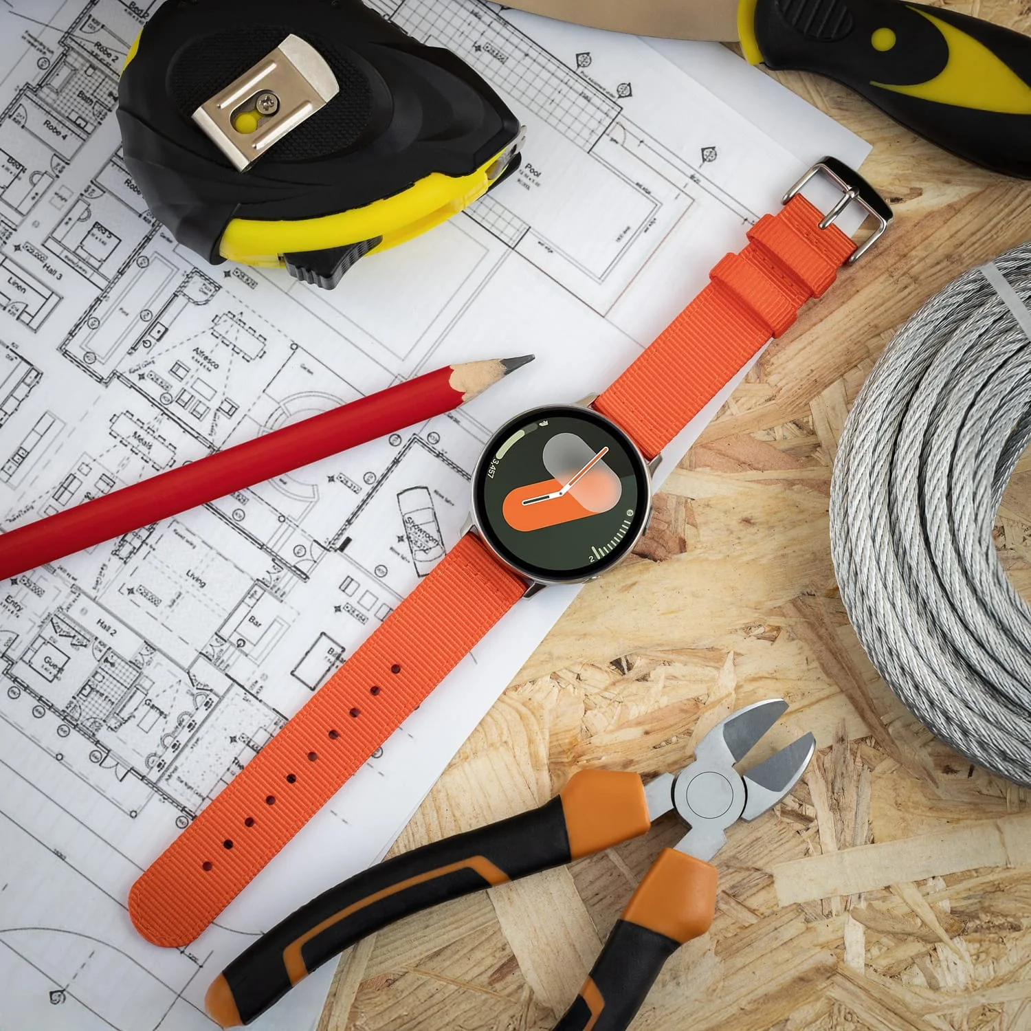 Quick Release Nylon Watch Band - Orange - Image 3